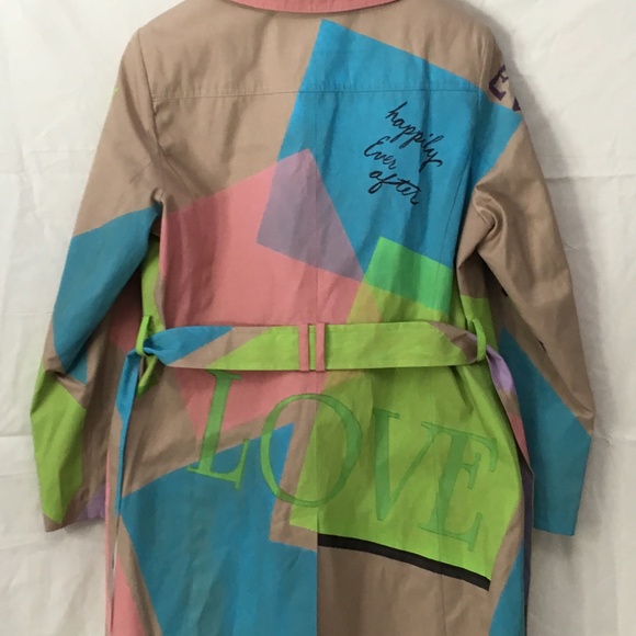 Donna Karan painted trench coat - Picture 3 of 4